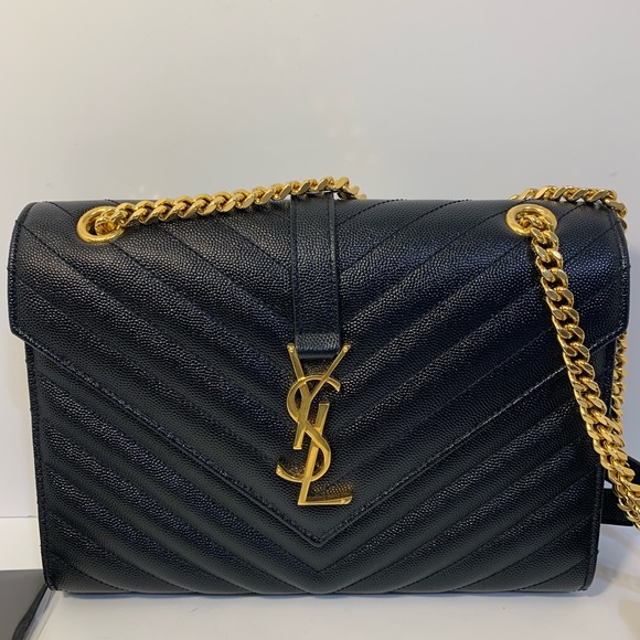 Saint Laurent Handbags - SAINT LAURENT Grain De Poudre Matelasse Chevron
